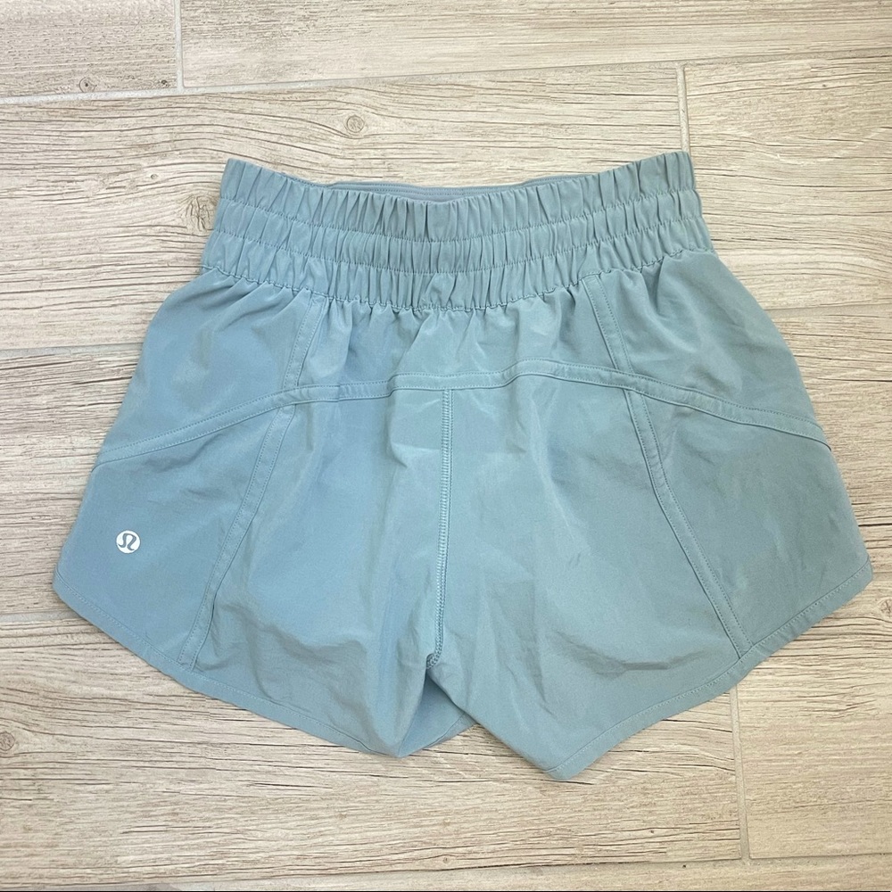 Blue Lululemon Track That Mid-Rise Lined Short